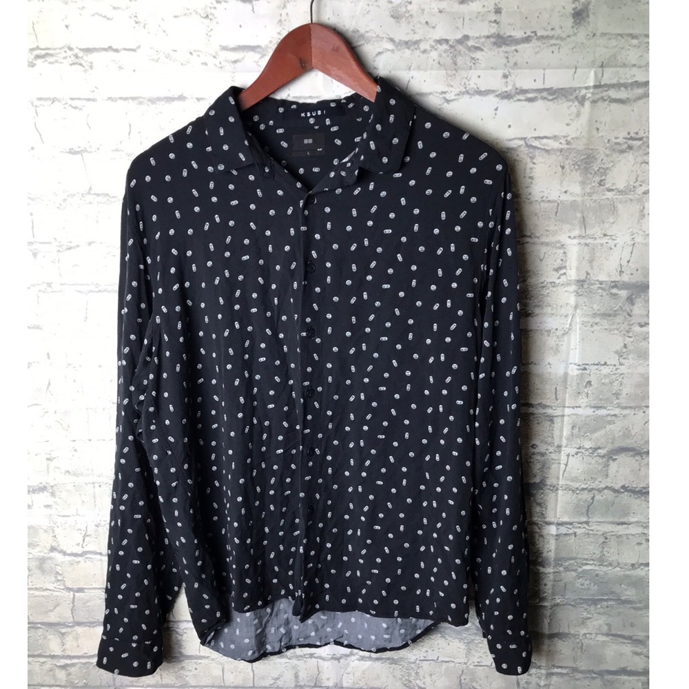 Ksubi Ebeneza Long Sleeve Shirt - Ebeneza Print